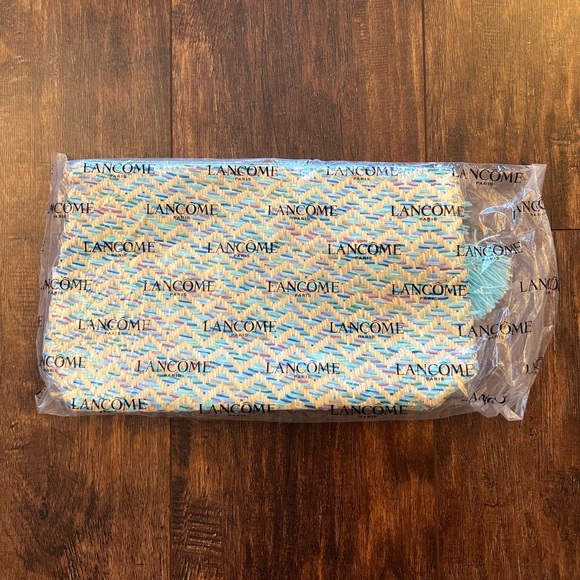 Lancôme Makeup Bag Straw Blue New - Picture 2 of 7